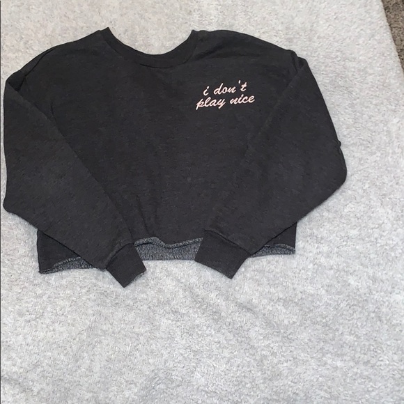 “ I don’t play nice” crew neck crop top - Picture 1 of 1